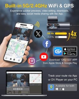 4K Dashcam met 5G WiFi en GPS — thumbnail 4