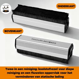 Pinguïn Records VinylCare UltimateBrush – Platenborstel - Grondige platenborstel – Koolstofvezel en fluweel borstel - Antistatische platenborstel – LP borstel – Platenreiniger voor vinyl – Extra diepe reiniging — thumbnail 3