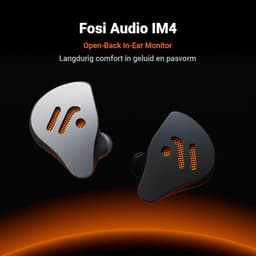 Fosi Audio IM4 HiFi In-Ear Monitor – Open-Back IEM – 10mm Beryllium Driver – Verwisselbare Nozzles – 2-Pin – Zwart — thumbnail 2
