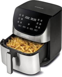 Airfryer XXL - Heteluchtfriteuse Friggitrice - Gezond Koken - Snelle Luchtcirculatie - 8 Liter - Zwart/Staal — thumbnail 5