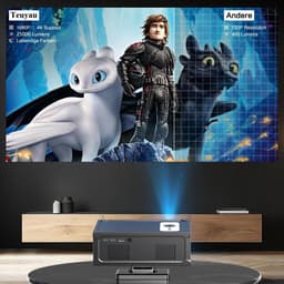 Mini Beamer - Film Projector met Bluetooth - Draagbare Beamer - 4K Kwaliteit — thumbnail 2