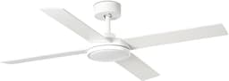 Faro Barcelona 34265 Saint L LED plafondventilator met verlichting mat wit 132 cm - Stille en zuinige DC-motor - Afstandsbediening - Zomer en Winterstand — thumbnail 1