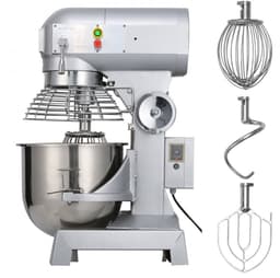 Keukenmixer - Elektrische Staande Mixer / Deegmixer - RVS Mengkom 10 L - Vermogen 450 W - Drie Snelheden - Incl. Garde, Deeghaak, Klopper - Veilig Ontwerp — thumbnail 3
