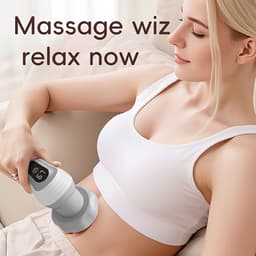 Massagebal - Massage Apparaat met 5 Verwisselbare Koppen - Huidverstevigend - Elektrisch Shiatsu Massage Apparaat voor Nek - Schouder - Rug - Voeten - Hele Lichaam - Perfect Moederdag Cadeau — thumbnail 3