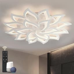 Dimbare Slimme LED-plafondlamp met Afstandsbediening en App, Moderne Kroonluchter voor Woonkamer en Slaapkamer, 18 Koppen, Ø105cm, 168W — thumbnail 5