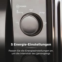Magnetron met 5 Kracht Niveaus, 20 Liter Capaciteit en 35 Minuten Timer - 700 Watts, Zwart — thumbnail 2