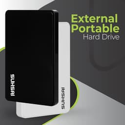 Draagbare Externe Harde Schijf 1 TB - 2,5 inch Externe HDD voor Opslag en Back-up - USB 2.0 - Compatibel met PC, Laptop, Mac en Chromebook (Zwart) — thumbnail 4