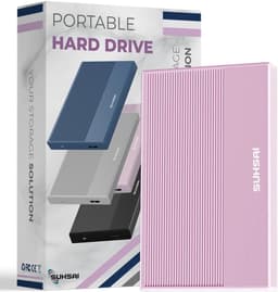Draagbare Externe Harde Schijf 320GB USB 3.0 Opslag voor PC, Laptop, Mac & Gameconsoles (Roze) — thumbnail 1