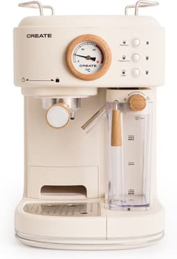 CREATE - Espressomachine - 20bar halfautomatische - Met melkreservoir - Gebroken wit - THERA RETRO PRO — thumbnail 1