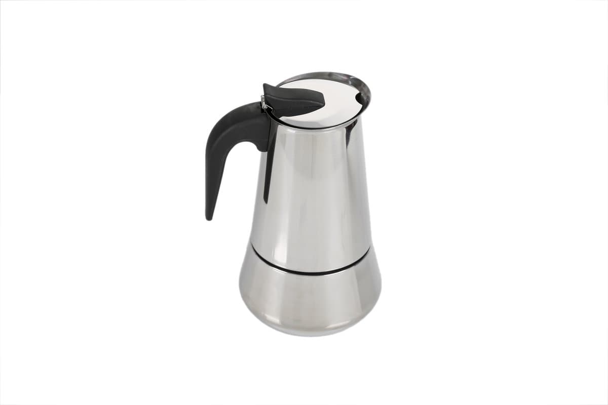Ertone ERT-MN462 Espressomachine 9 Kopjes | RVS Koffiemachine | Traditionele Stovetop Espresso Maker | Geschikt Voor Gas & Elektrisch — afbeelding 1