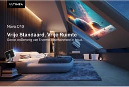 ULTIMEA Smart Beamer met Android TV 11.0 en Netflix, 600 ANSI HDR HLG, 90° Gimbal — thumbnail 2
