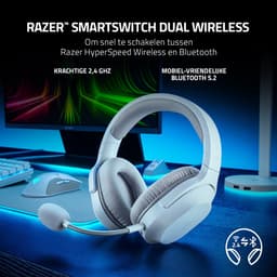Razer Barracuda X (2022) - Draadloze Gaming Headset - PC/PlayStation/Switch/Android - Mercury Wit — thumbnail 4