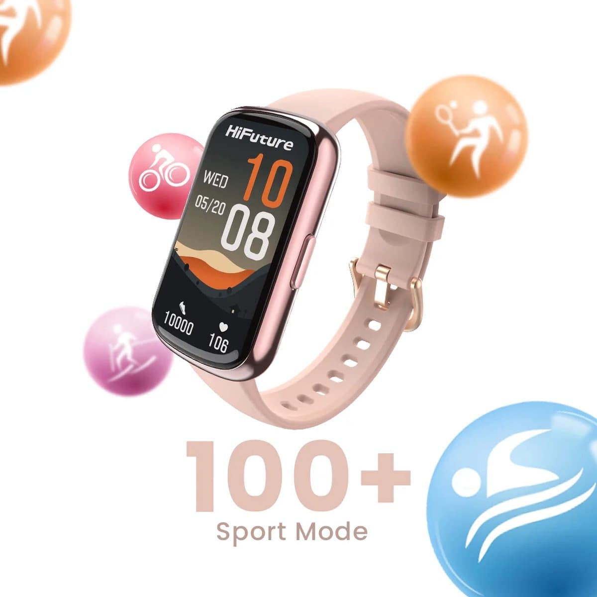 Hifuture Smartwatch Evo2 Voor Fitness Hartslagmeting En Activiteit — afbeelding 1