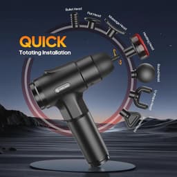 Massagepistool met warmte voor diepteweefselmassage en pijnverlichting - Draagbaar, stil en effectief — thumbnail 4
