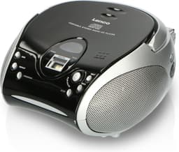 Lenco Draagbare Radio CD Speler - Stereo FM Radio en AUX – Werkt ook op batterijen - SCD-24 Zwart — thumbnail 1