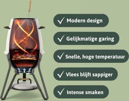 Kandu Cooking 41 kooksysteem - Jungle Green - Vertical Cooking barbecue - Ø58 x H95 cm — thumbnail 3