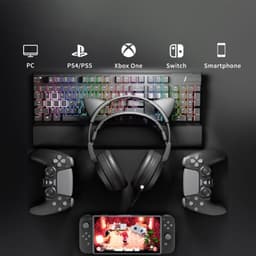 KINSI Gaming Headset met Kattenoren - Ruisonderdrukkende Microfoon 360°, RGB Verlichting & Comfortabele Oorkussens — thumbnail 5