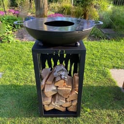 Plancha BBQ – ASH - Glow - Plancha barbecue met grillring – Vuurschaal & Plancha bakken – Zwart — thumbnail 5