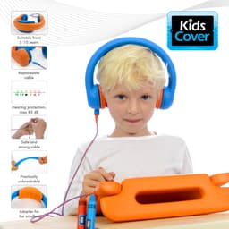 KidsCover Safe 'n Sound Kinder koptelefoon Blauw - Hoofdtelefoon met Volumebegrenzing - Bekend van school - Voor peuter & kind — thumbnail 2