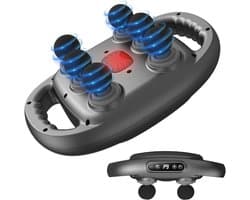 Massagepistool met 6 koppen, instelbare intensiteit en 9 modi - Elektrische handmassageapparaat voor rug, nek, en full-body ontspanning