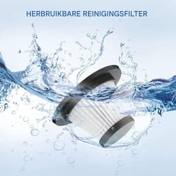 Kruimeldief - Kruimelzuiger snoerloos - Handstofzuiger met 4 opzetstukken - met 4 HEPA filters - Handstofzuiger Draadloos - Nat & Droog – Lichtgewicht Kruimelzuiger - Zwart — thumbnail 4