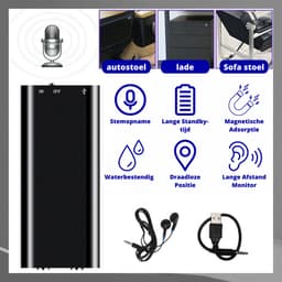 Mini Afluisterapparaat - Afluisterapparatuur - Ultra Discreet en Compact - 8GB Opslagruimte - Kwalitatieve Geluidsopname - Spy & Voice Recorder - Dictafoon — thumbnail 4