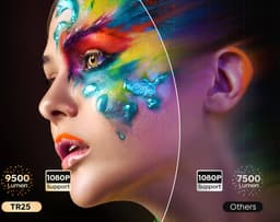 Toptro TR25 - Projector - Draagbaar - 1080P - Smart TV - 9500 Lumen — thumbnail 2
