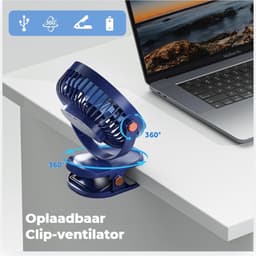 Tafelventilator - Statiefventilator - luchtstroomsnelheden – Zwenkfunctie - Bureau Ventilator - USB — thumbnail 3