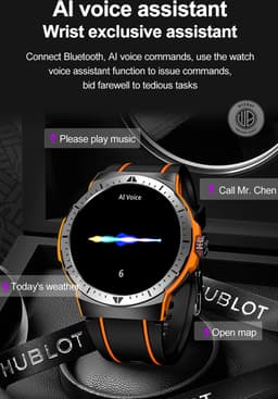 WizBay Premium Select® 1,43 Inch AMOLED Sport Smartwatch Rood Zwart - Bluetooth Bellen - Hartslag Bloeddruk Zuurstof - IP68 Waterdicht - 100+ Sportstanden - 466x466 — thumbnail 2