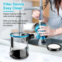 Bedrade Stofzuiger I5 Handheld Stick Vacuüm - 18Kpa 600W Krachtige Zuigkracht, Stofzuiger zonder Zak, Draadloze Vacuüm Cleaner voor Huishoudelijke Reiniging — thumbnail 5
