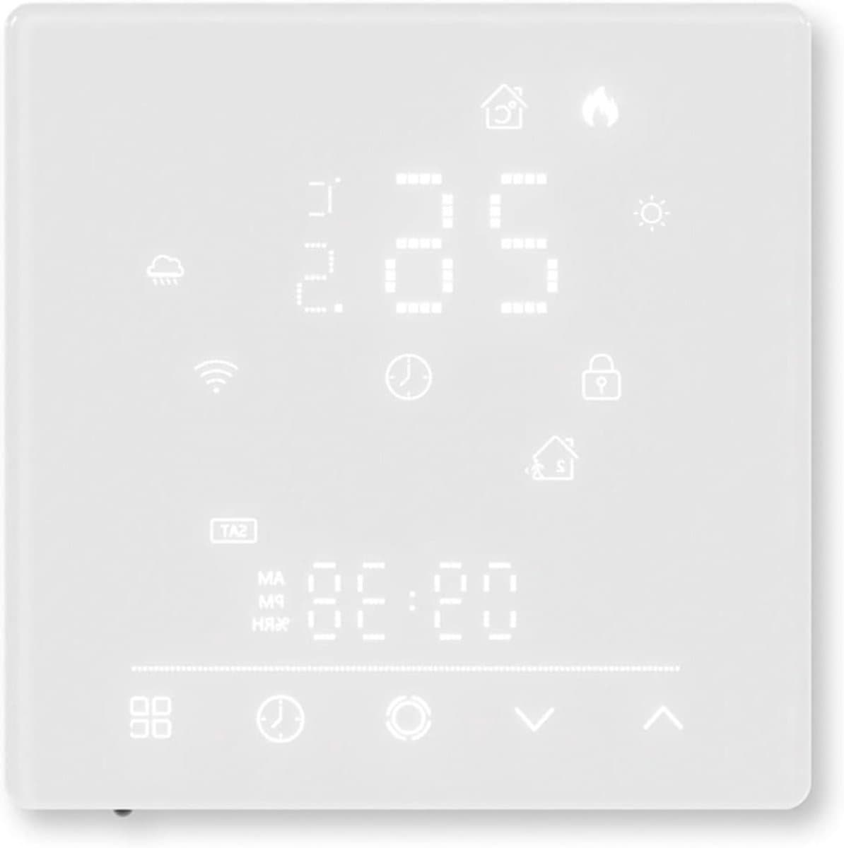 Slimme Thermostaat - Verwarmingsregelaar - Energie Besparen - Matter Integratie - 8.6 x 8.6 cm - Wit — afbeelding 1