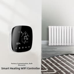 Slimme Thermostaat - Temperatuurregelaar Wifi - Comfort Verwarmen - App Bediening - 10x10x4 cm - Zwart — thumbnail 3