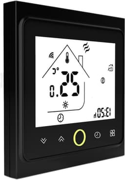Slimme Thermostaat - Temperatuurregelaar - Comfort Verwarmen - Wifi & Spraakbesturing - 100 Gram - Zwart — thumbnail 1