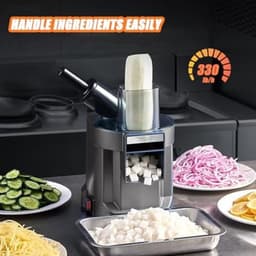 Elektrische Groentesnijder - Keukenmachine Hakker - Snel Groenten Snijden - 4-in-1 Functie - 100W Motor - Zwart — thumbnail 4