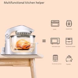Airfryer met Kom - Multifunctioneel Fornuis - Gezond Koken - Verwijderbare Glazen Kom - 10 Liter Capaciteit - Zwart — thumbnail 4