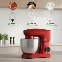Keukenmachine - Mixer Standmixer - Bakken Maken - Krachtige 1500W Motor - 5 Liter Kom - Chili — thumbnail 4