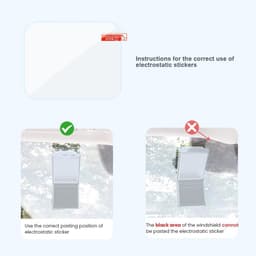 3 Pcs Self Adhesive Pads Replacement Mounting Tape, Double Sided Tapes for Dashcam Attachment, Camera Strap, Phone Car Holder, with 3pcs Car Windshield Electrostatic Sticker (1.4×1.35 — thumbnail 3