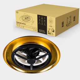 LED's Light Proventa Plafondventilator met verlichting Goud met Zwart 55W 4300lm 1800K/4000K 55cm Extra warm wit licht — thumbnail 1