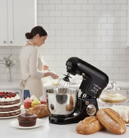 Cheffinger Keukenmixer - Zwart - 6.5L Mengkom - Keukenrobot - 3 Accessoires - Keukenmachine - 1600W — thumbnail 3