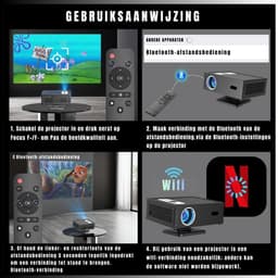 YOR® Mini beamers - Projector - Mini beamer - Zwart - 23cm x 18cm x 9cm — thumbnail 5