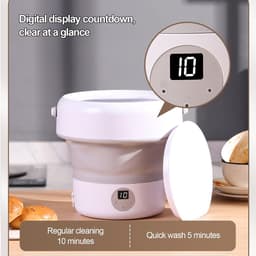 Draagbare Vaatwasser - Opvouwbare Reiniger - Keuken Schoonmaken - Compact Opvouwbaar - 5L Capaciteit - Wit — thumbnail 3