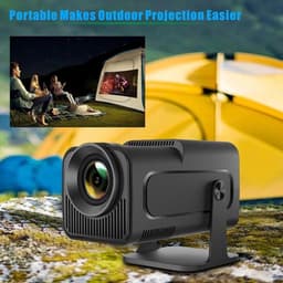 One Zisa - HY300 Mini - Beamer - Projector Beamer - Mini Meamer - 1920x1080dpi - Automatische focus - met WiFi - Android 11 - Zwart — thumbnail 4