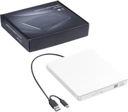 Externe Schijf - Optische Drive - Data Opslag - Brede Compatibiliteit - 14x14x1.8 cm - Wit — thumbnail 1