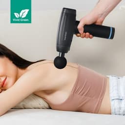 Massage Gun - Spierherstel Apparaat - Spierontspanning Herstel - 6 Massagekoppen - 28 cm - Zwart — thumbnail 2