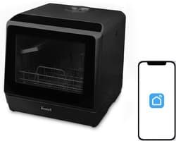 Compacte Vaatwasser - Mini Afwasmachine - Snel Afwassen - App Bediening - 42 cm Hoog - Zwart