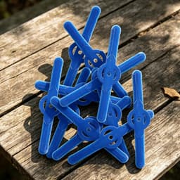 Grasmaaier Snijkoppen - Reserveonderdelen Gazon - Tuinonderhoud - Rechte lijn ontwerp - 100 stuks - Blauw — thumbnail 4