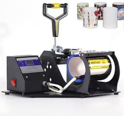 Hete Sublimatiemachine - Mok Pers - Mokken Personaliseren - Dubbele Buisverwarming - 11 oz Mokken - Zwart — thumbnail 1