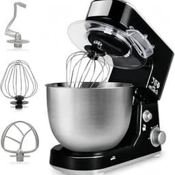 XS-004 Standmixer, 5 liter roestvrijstalen kom, menger met kantelbare kop, universele keukenmachine met 6 snelheden, met 4 accessoires — thumbnail 1