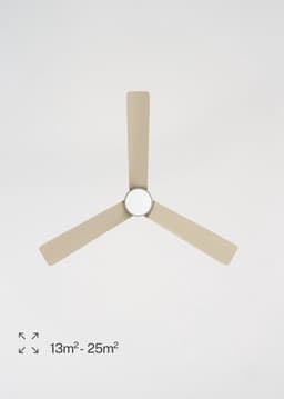 Ventilator Plafond - Luchtverplaatser Woning - Comfort Verhogend - Zomer Winter Functie - 132 cm Diameter - Zandkleur — thumbnail 3