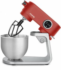 Keukenmachine - Mixer Standmixer - Bakken en Koken - Krachtige Motor - 5 Liter - Mat Rood — thumbnail 3